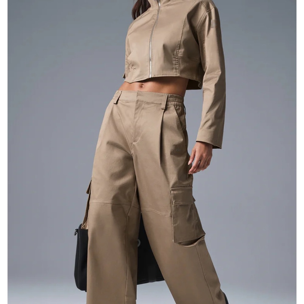 ALO Yoga Tan Wide Leg Jumpsuit